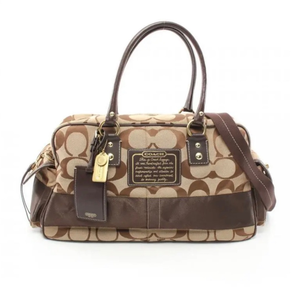 Coach Brown and Tan Travel Bag